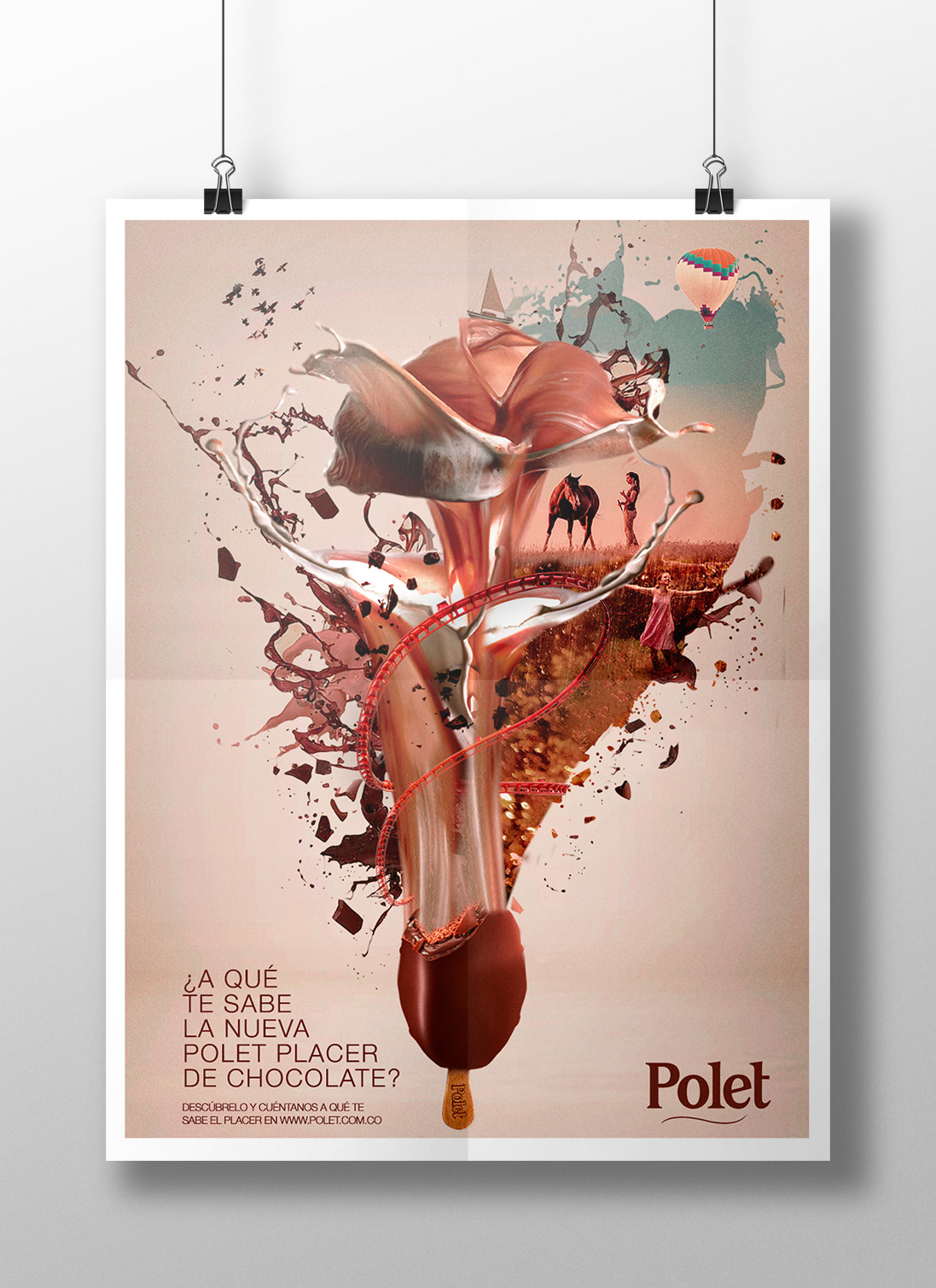 desing poster icecream Polet
