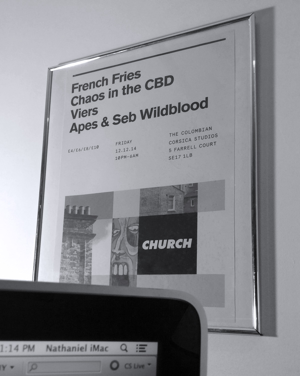poster techno house church London Corsica Studio redshape Iron Galaxy Seb Wildblood