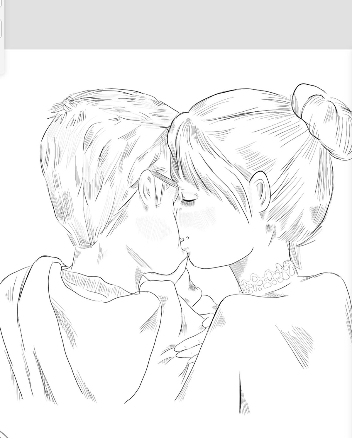 how to draw an anime kiss step 6  Kissing drawing, Drawings, Character  design