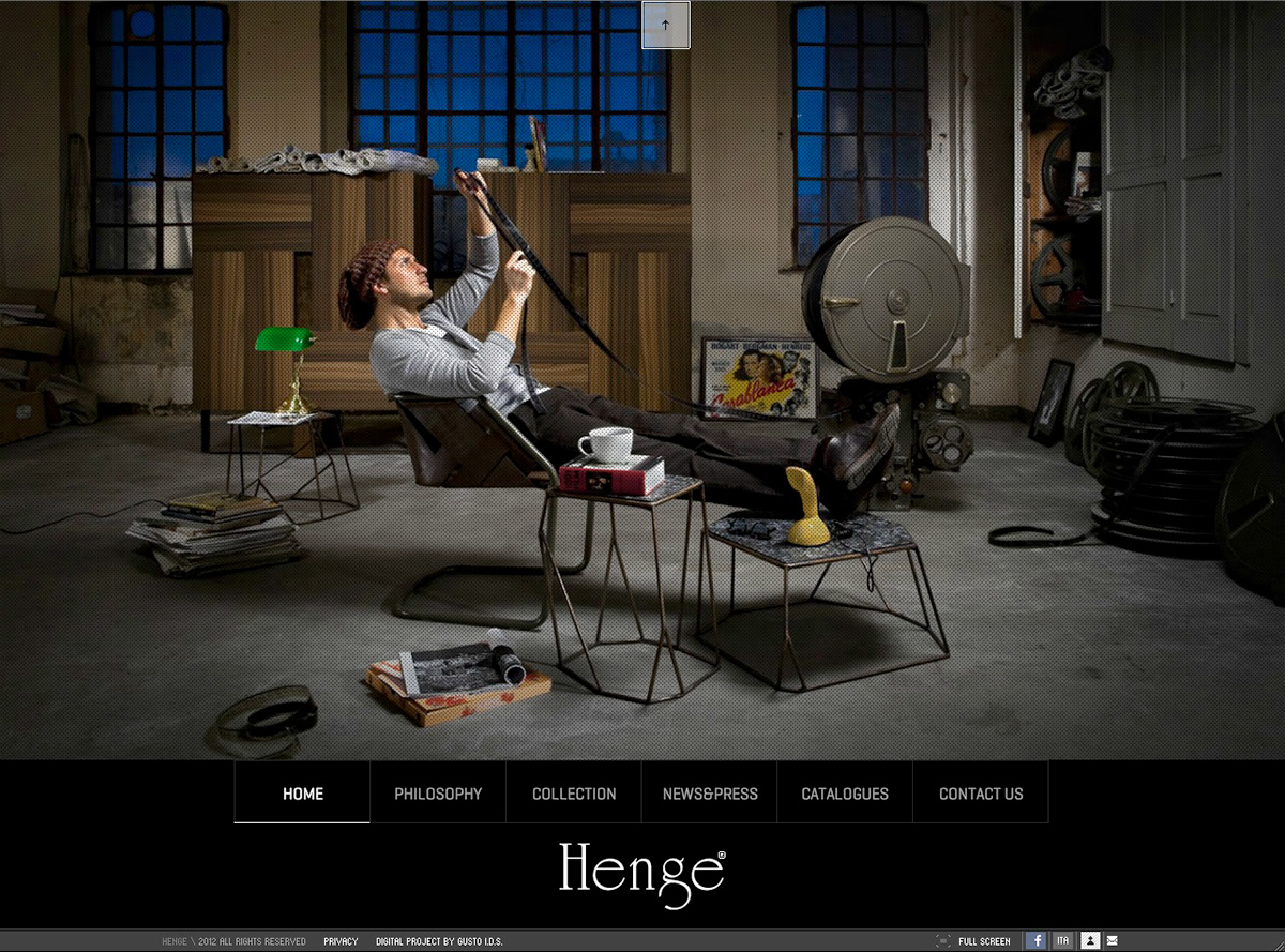 henge Website  design furniture mobile Web