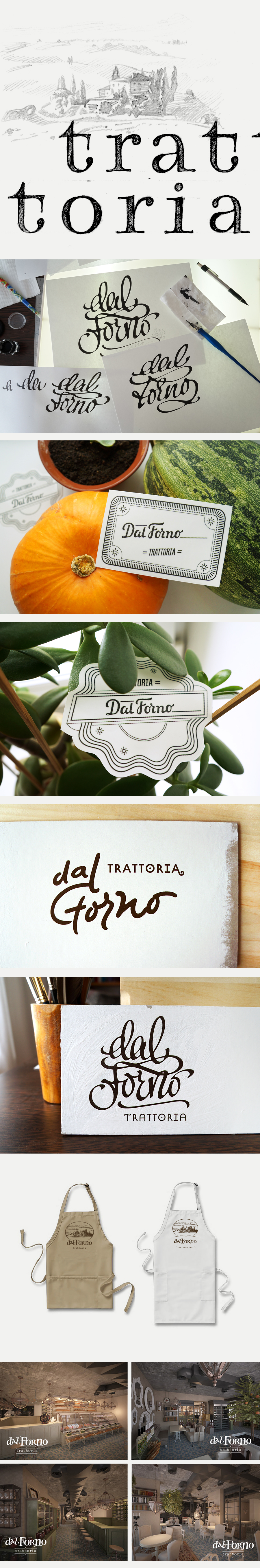 logo lettering логотип каллиграфия леттеринг handwritting trattoria