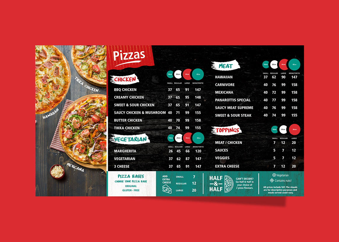 logo Layout Design Food  Pizza flyer billboard print campaign branding  menu