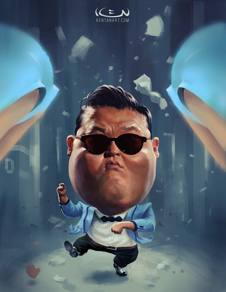 psy GANGNAM Style sex caricature   Character funny DANCE  