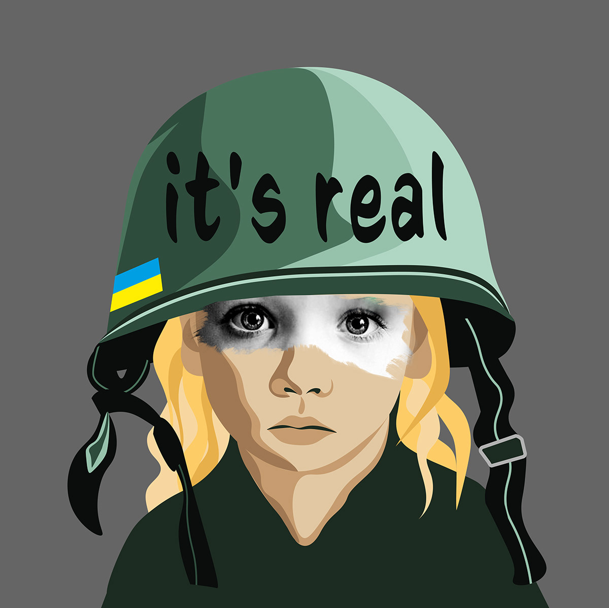 child Digital Art  Drawing  girl portrait stop ukraine War women