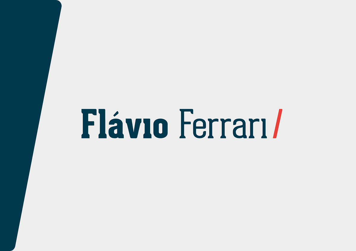 Flávio Ferrari brand marca Logotipo deputado flat design Curitiba estadual Pessoal
