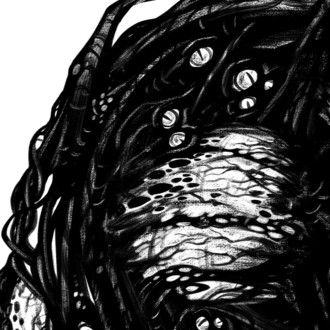 belial black and white Creature Design digital fantasy ink inks jason contra gigantes monster