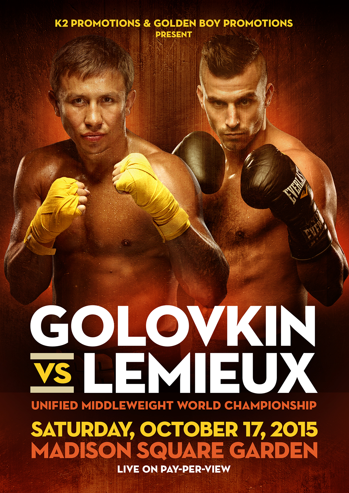 Golovkin VS Lemieux Boxing Poster auf Behance