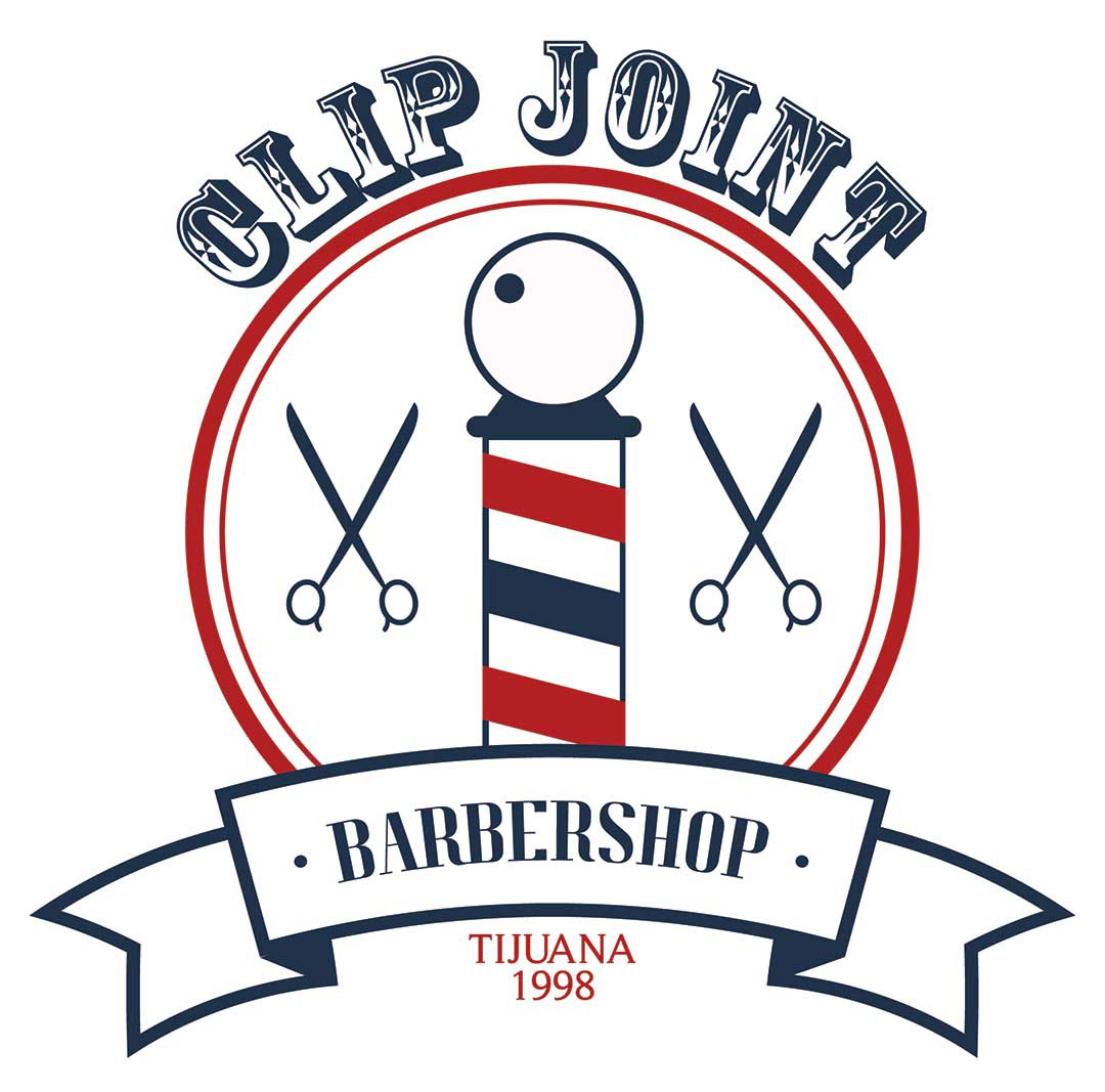 logo vintage design barbershop concept