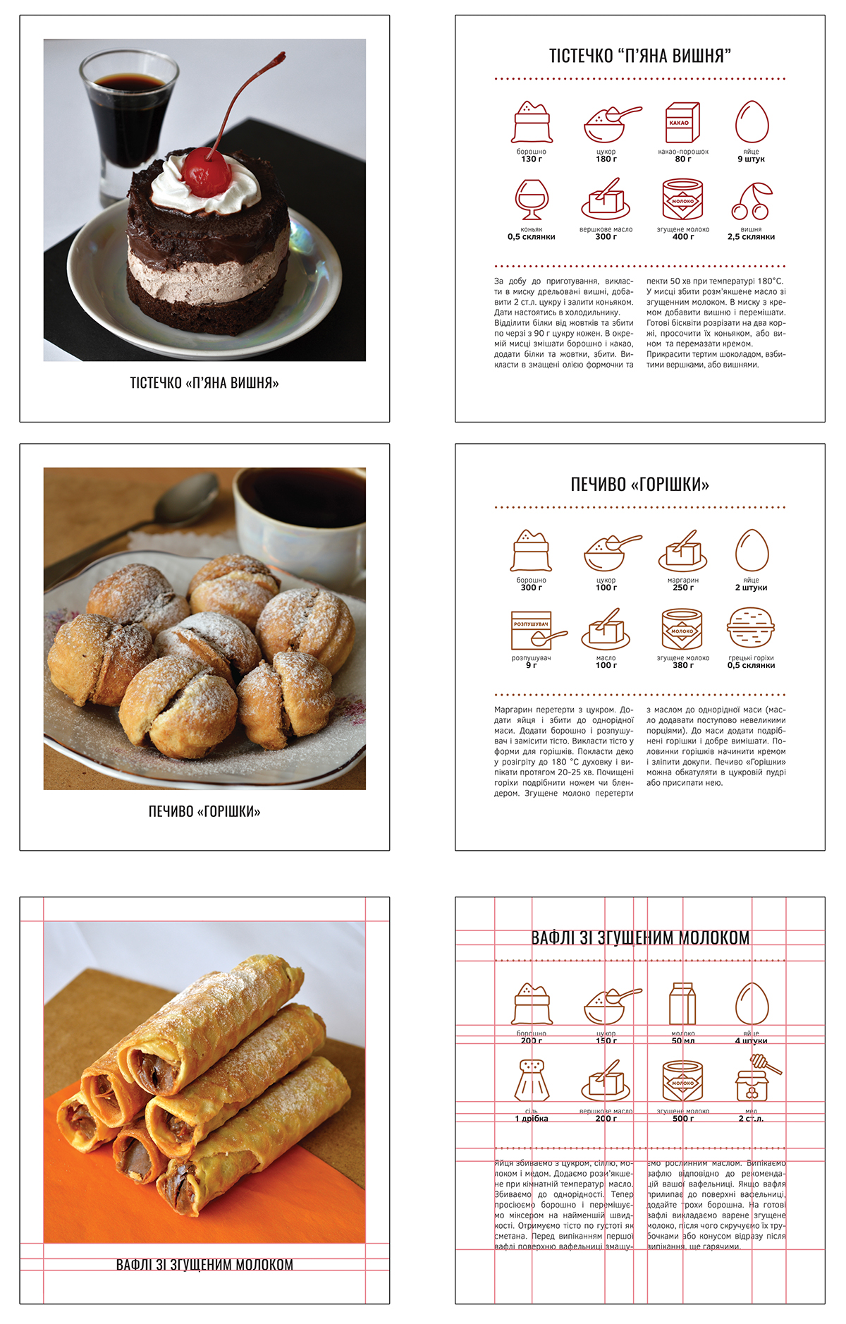 cookbook infographic icons recipe book