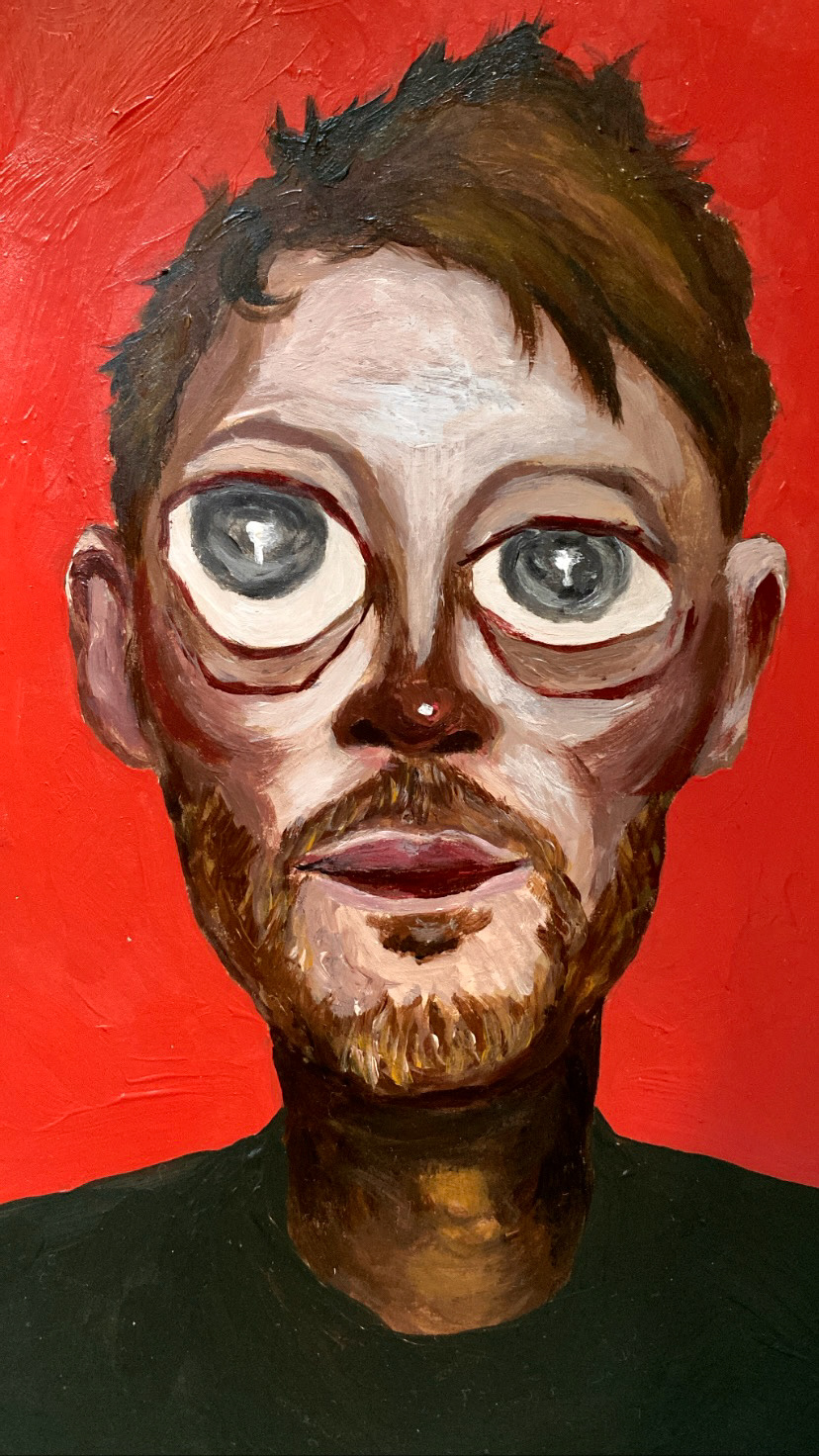 acrylic music portrait Radiohead thomeyork