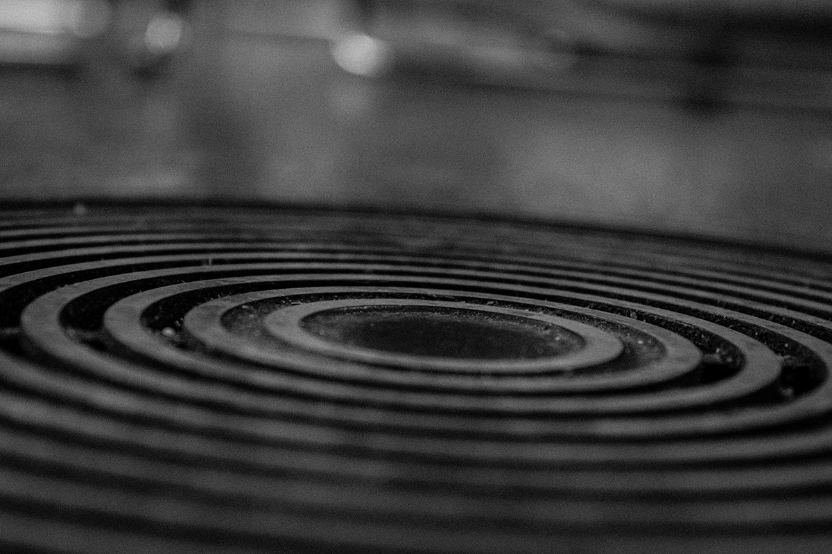 industrial gritty black and white vent circular Urban
