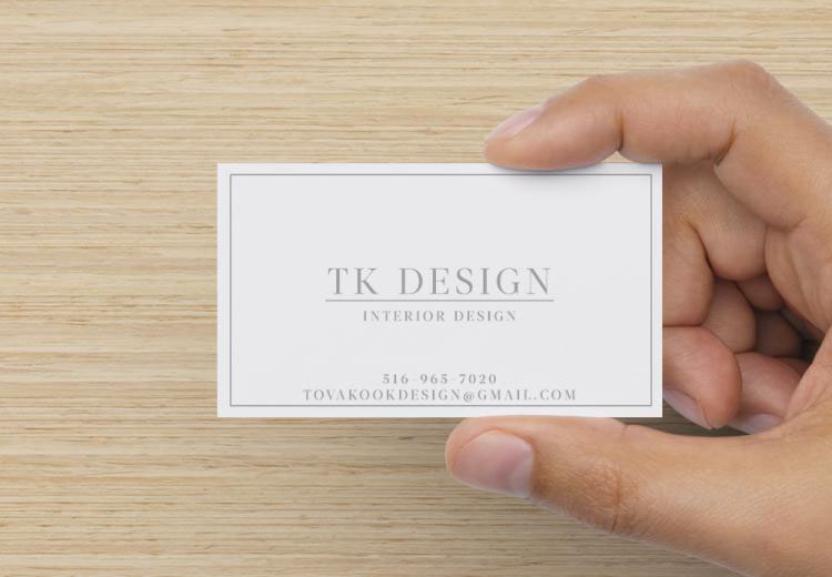 logo tovakook tova kook Interior Design Logo tkdesign Business Cards Modern Design