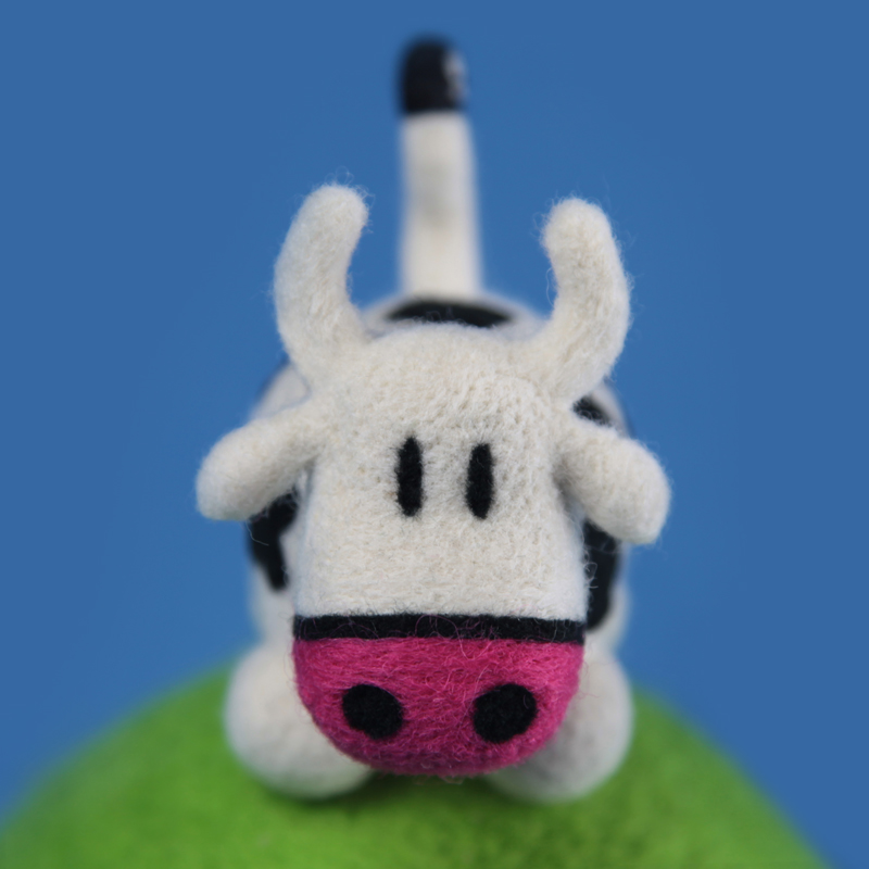 Cowly felt Needle Felting wool handmade cute cow QuailStudio Amaury Lemal art toy Taipei Toy Festival ttf