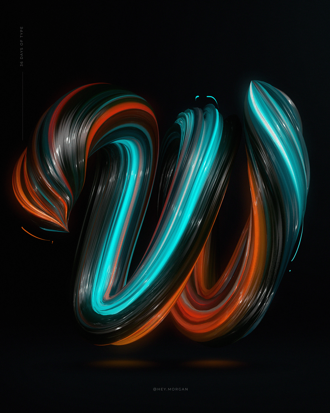 36daysoftype 3D typography typography   Logo Design 3d modeling Render 3D wallpaper c4d Graffiti