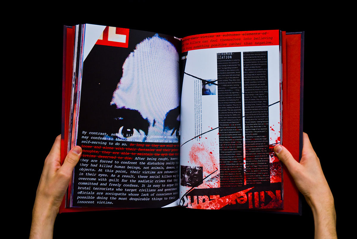 serial killer murder book dark unsettling death image-making graphic red black