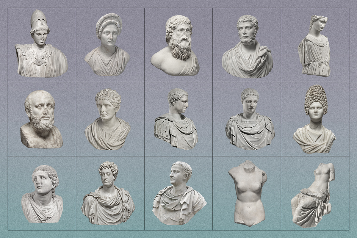 Ancient bust Classical Empire greek mythology philosopher roman sculpture statue