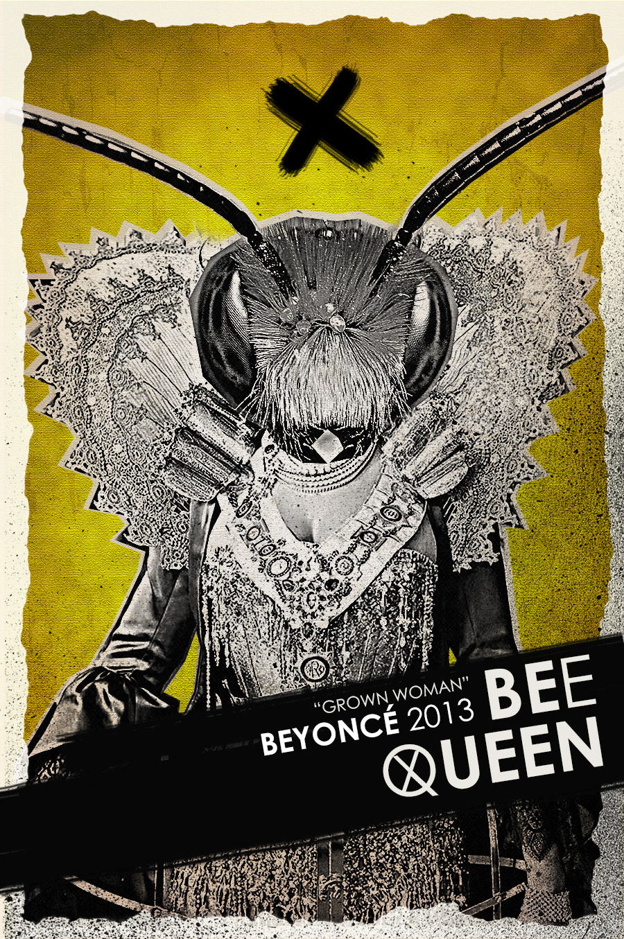 grunge poster singers queen bee shark bear tiger roar suit&tie applause gaga jt katy Beyonce