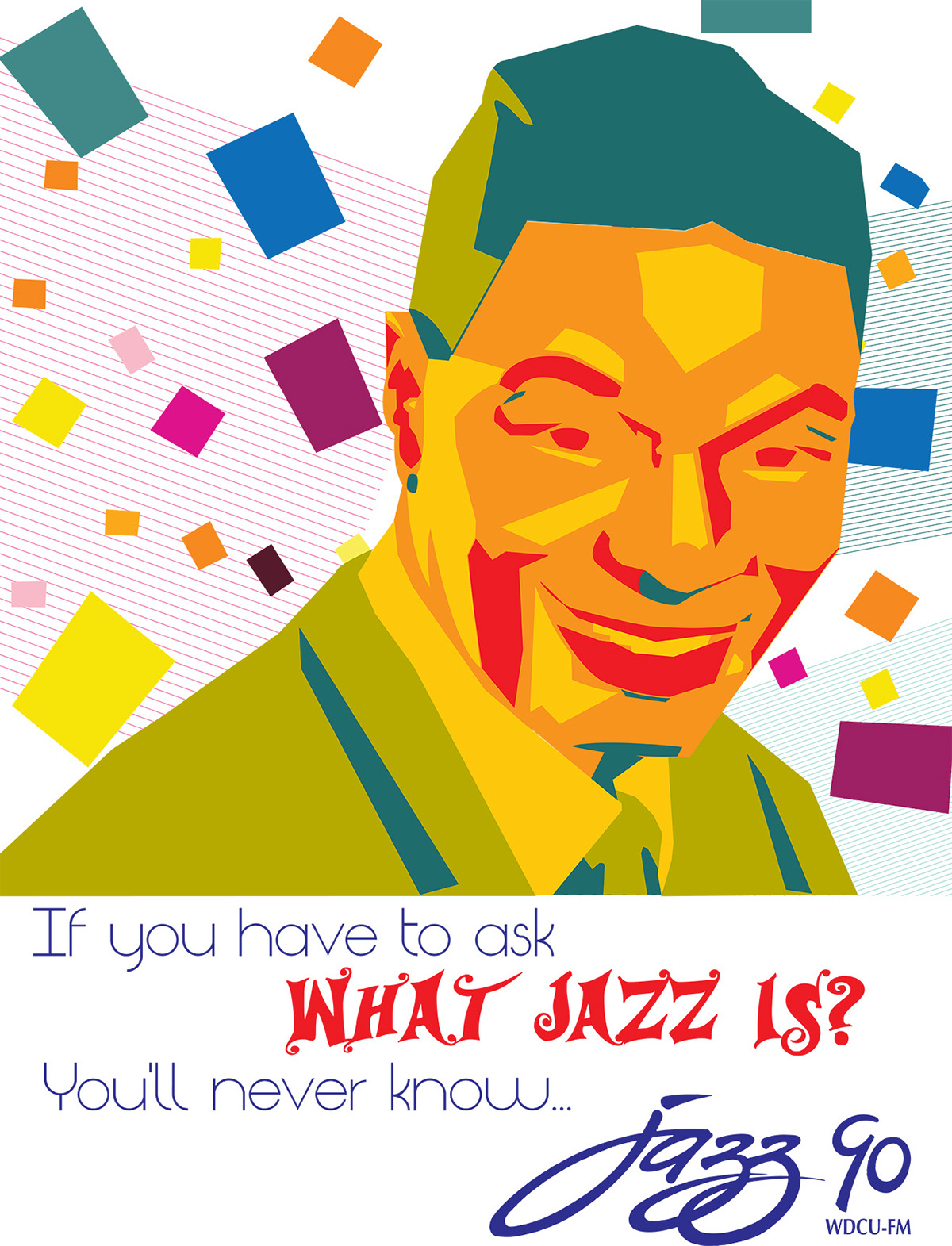 jazz Nat King Cole poster 3ball Rooster cartoon
