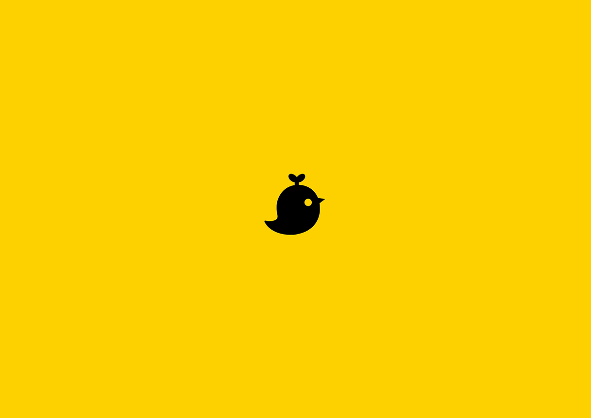 VI logo bird yellow Office