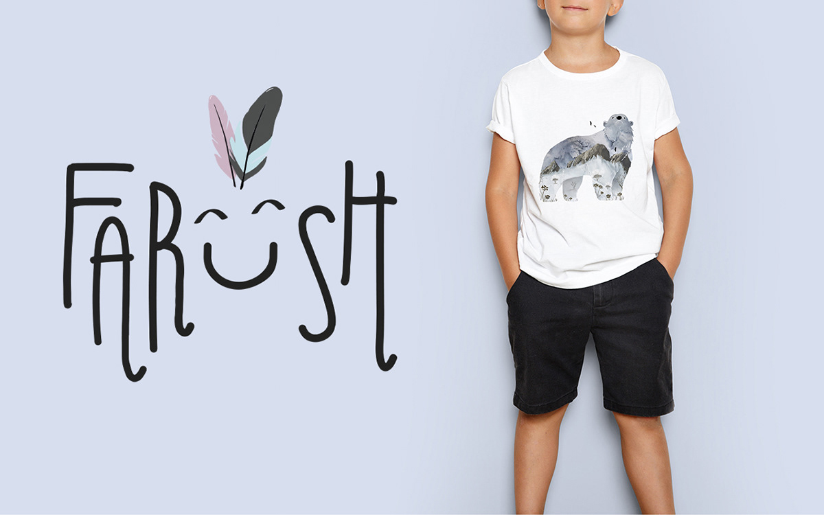 branding  children clothes Clothing Fashion  kids logo Logo Design product t-shirt