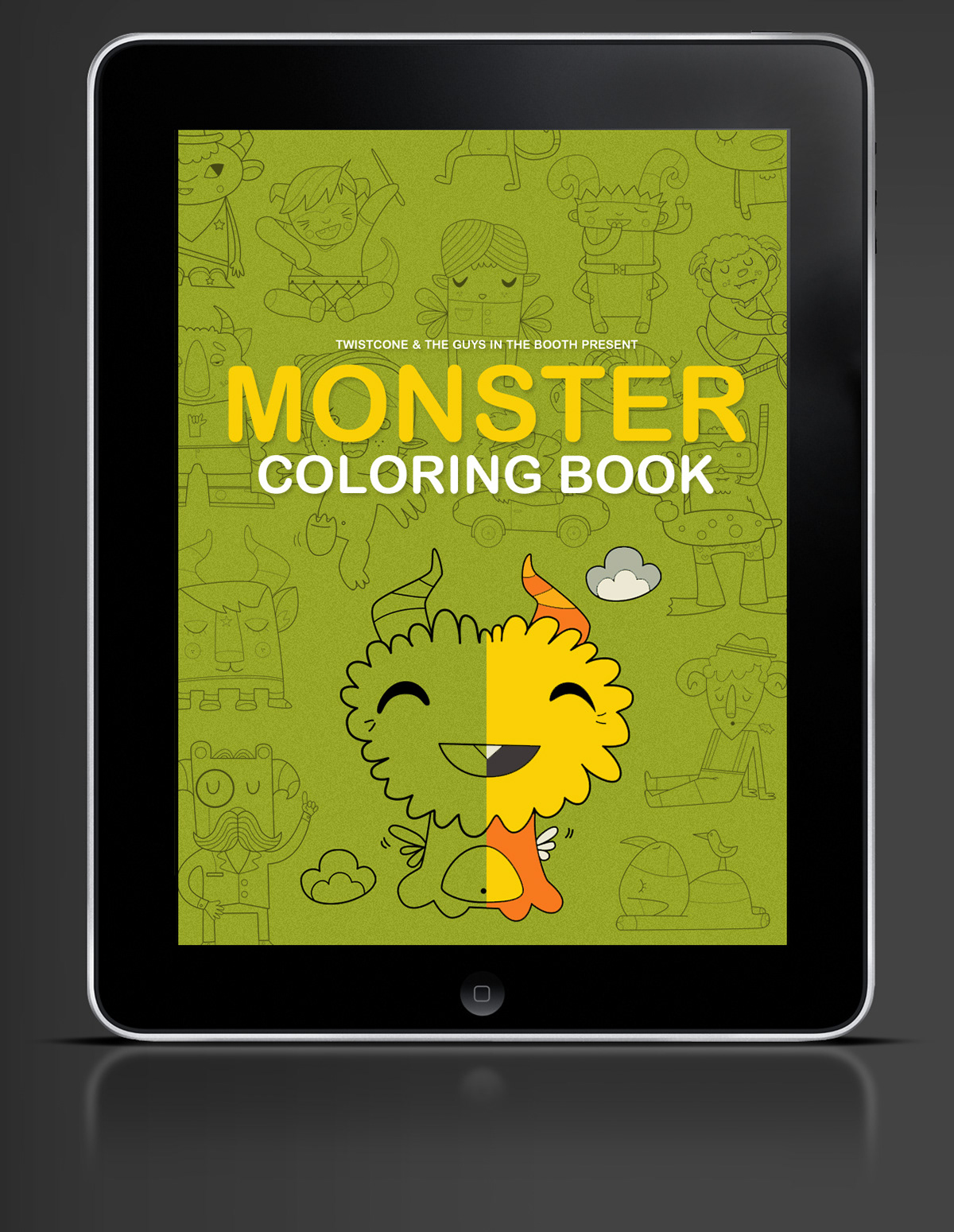monster coloring book iphone iPad Interface app application ios