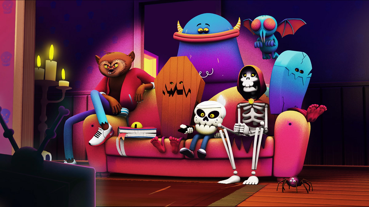 nickelodeon Halloween Character Character design  skull 3D CGI CG Behance MadeByRadio
