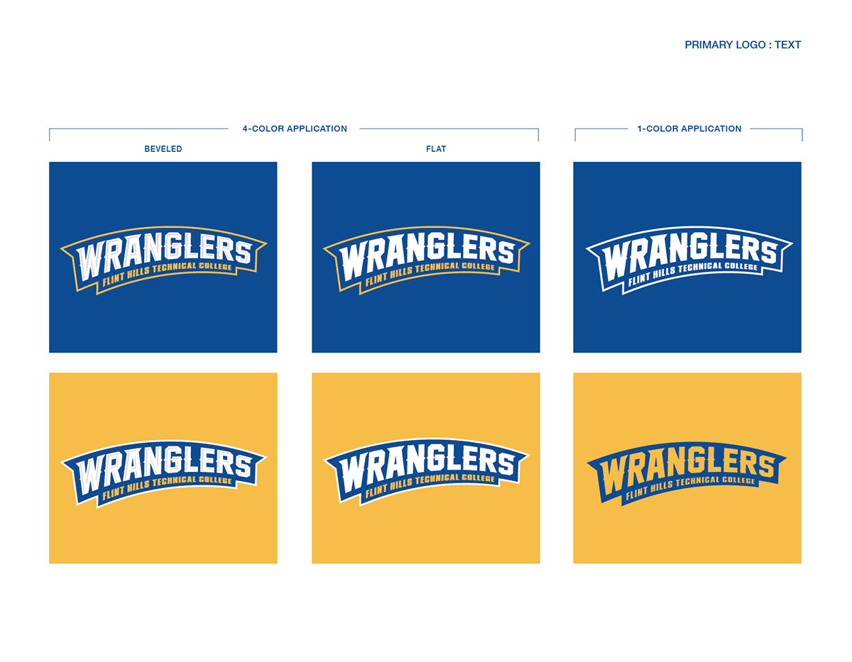 sports logo Wranglers athletics blue