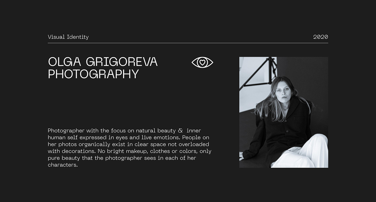 Visual Identity for Portrait Photographer on Behance