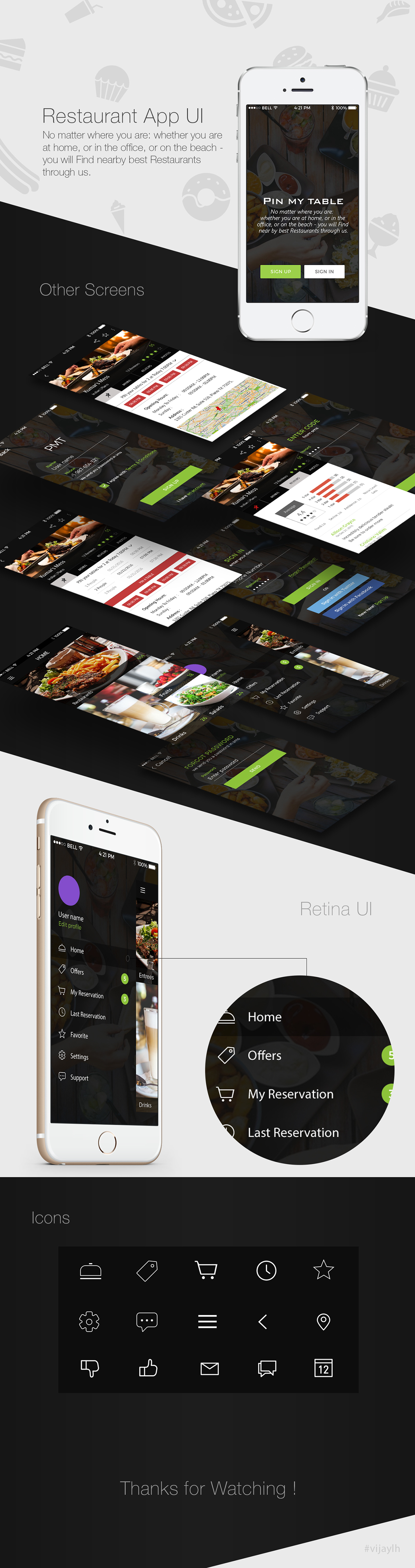 App UI Restaurant Table Booking