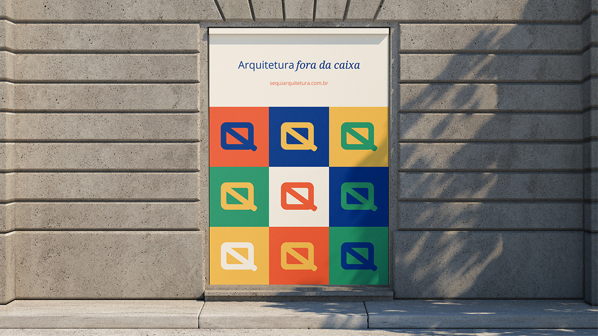 arquitectura ARQUITETURA logo colors typography   visual identity brand blue orange yellow
