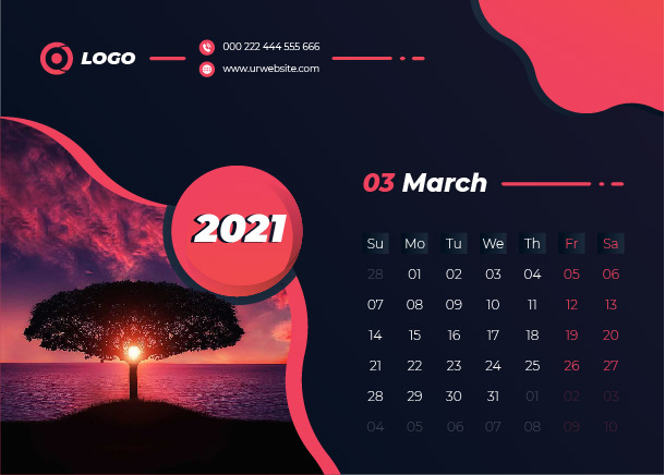 2021 calendar desk calendar