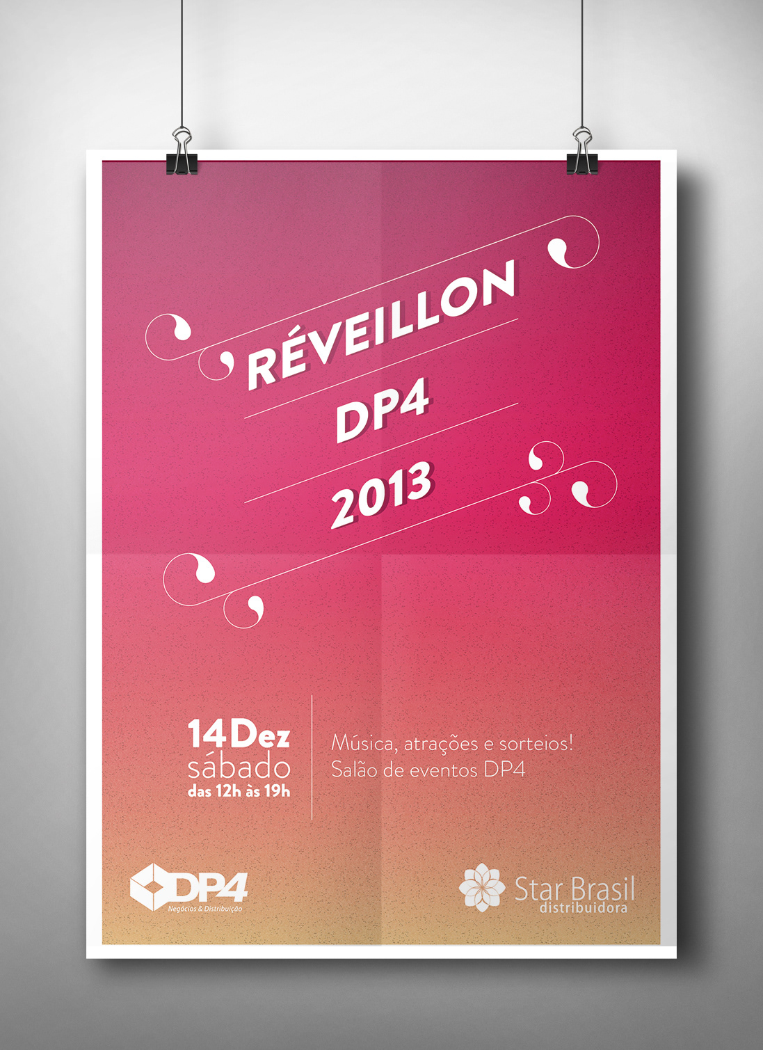 poster reveillon new year party celebration
