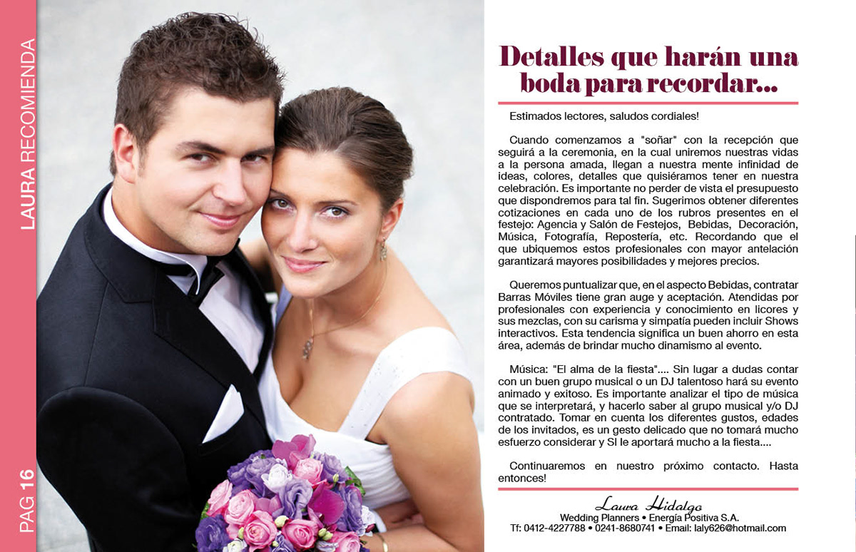 venezuela carabobo federico valecillo bodas eventos sociales farandula diagramación editorial Naguanagua valencia San Diego
