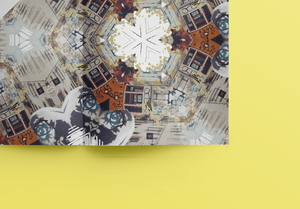 poster collage Lisbon kaleidoscope geometric