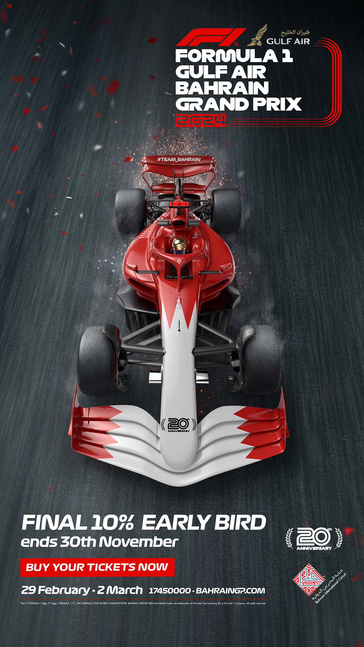 f1 Formula 1 Bahrain car race formula one circuit Motorsport automotive   anniversary