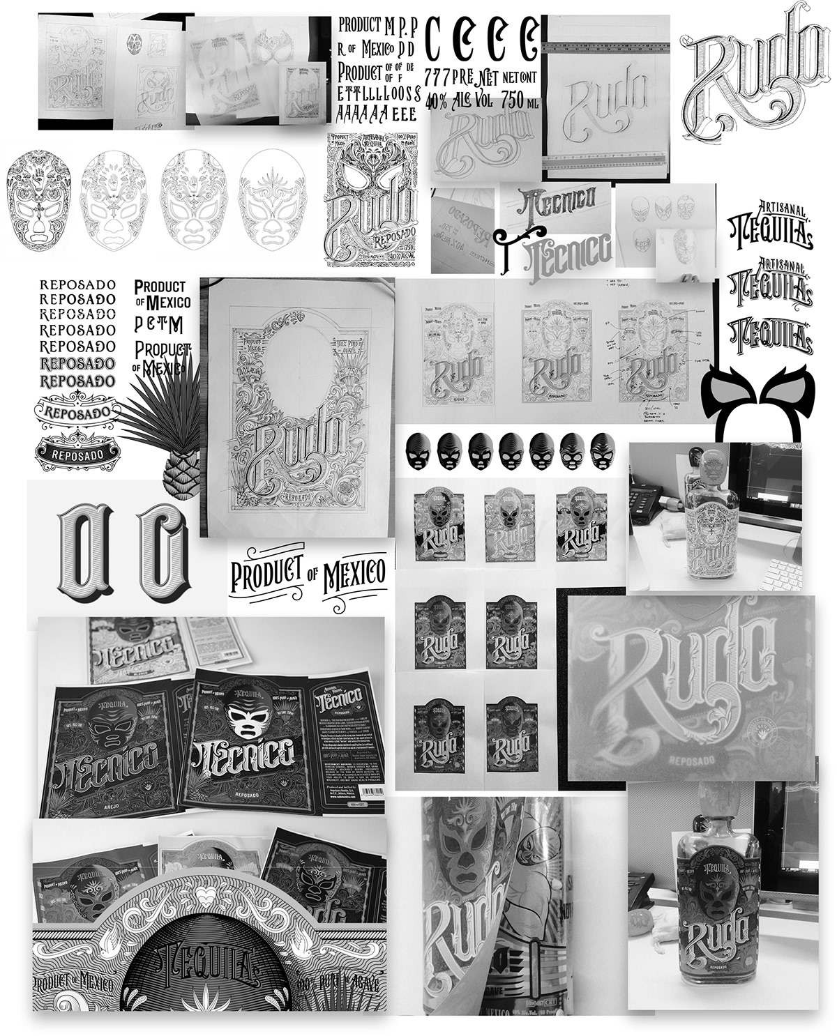 branding  lettering packaging design Tequila label design gold foil typography   Victorian