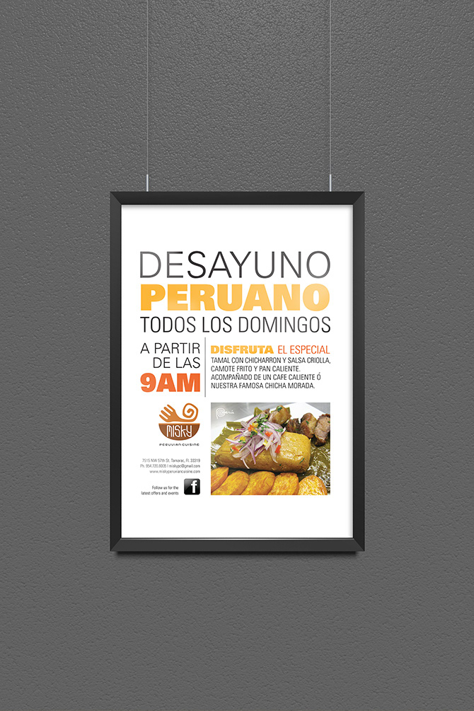 restaurant identity peruvian poster menu