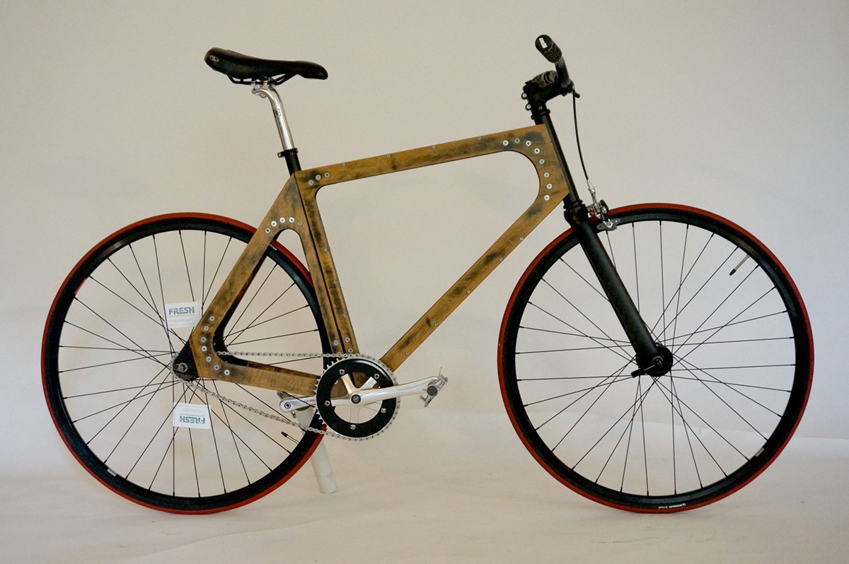 wood wooden Bike Bicycle sustin sustain Sustainable Ply plywood tubing Transport eco friendly environmental environmentally Cheap mass manufacturing viable