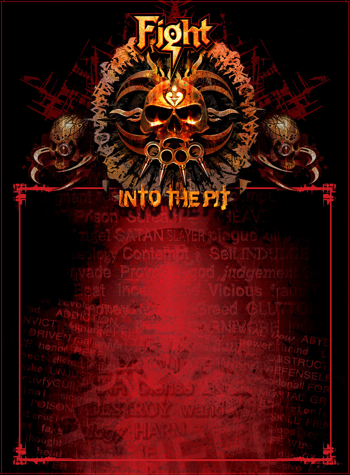 DVD design heavy metal music design Demons devils Hard Rock CD design