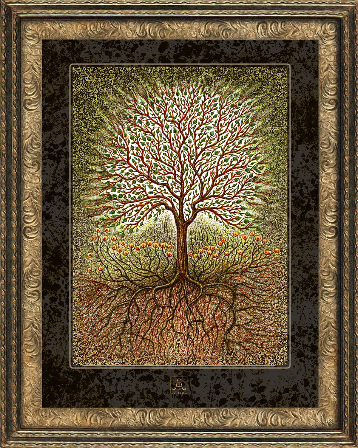 trees Magic   blooming fantasy shining ILLUSTRATION  art Picture