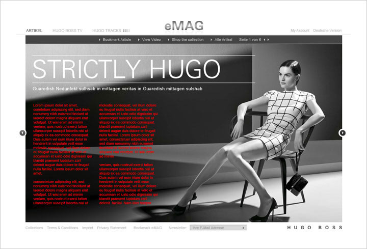 Hugo boss boss Emag HUGO BOSS eMAG magazine