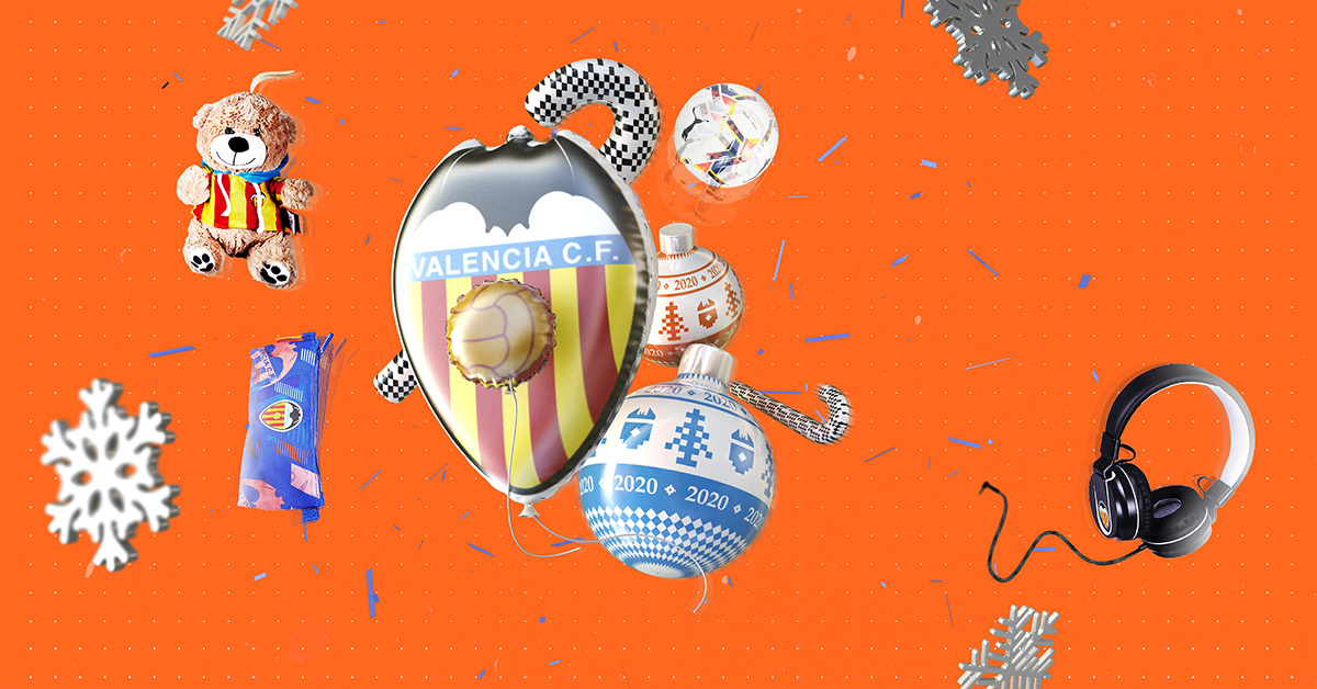 Advertising  brand identity campaign Christmas design football marketing   Socialmedia Sports Design Valencia CF