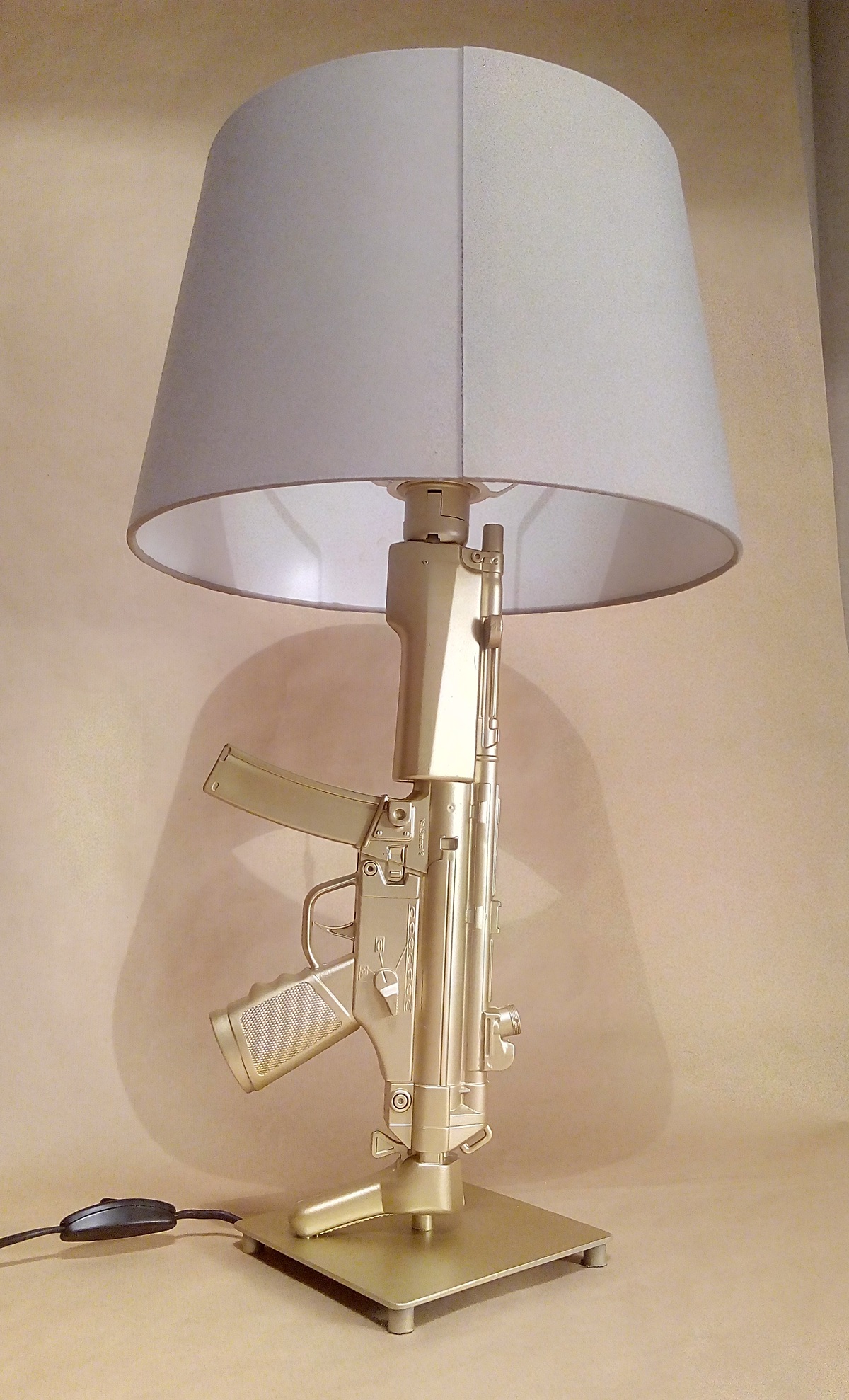 gold Gun toy Lamp light