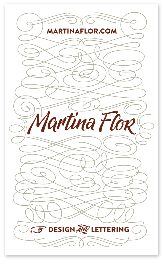 lettering  type  business  cards  martinaflor  martina  flor