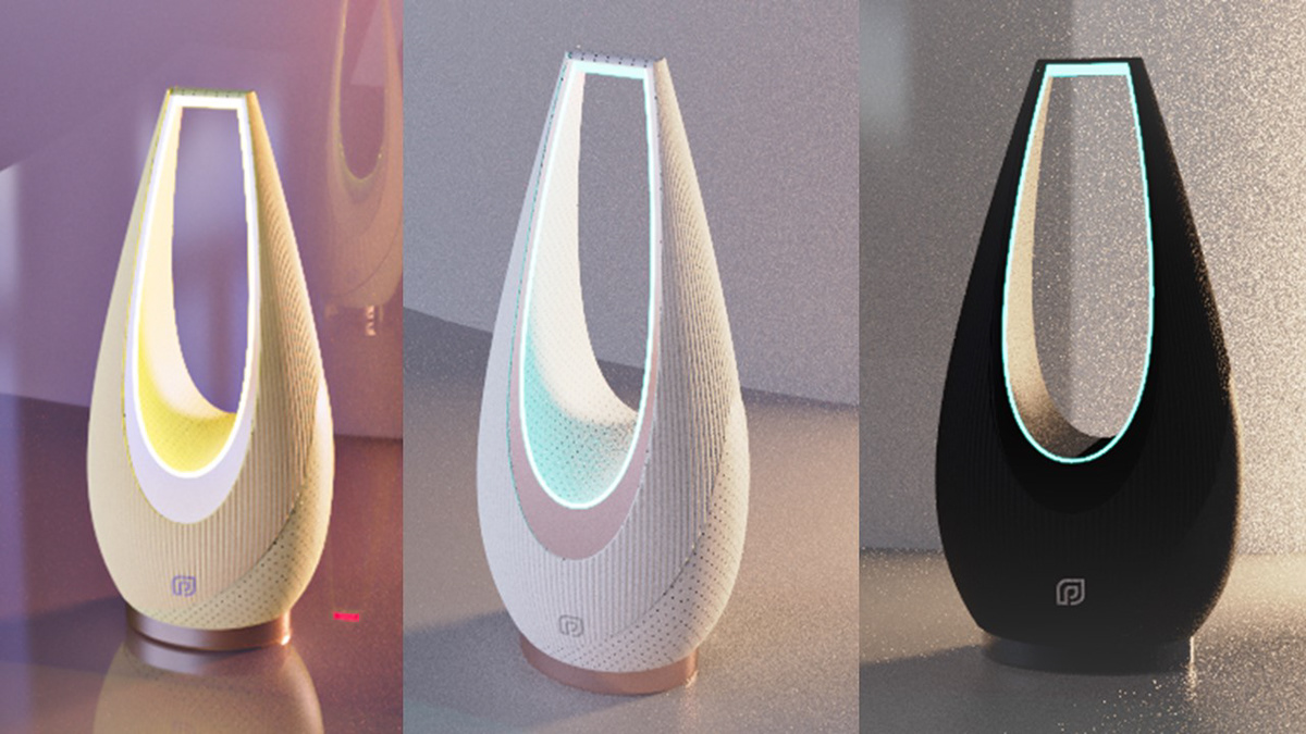 3D AirPurifier design industrial industrialdesign modern product design  productdesign Render Rhino