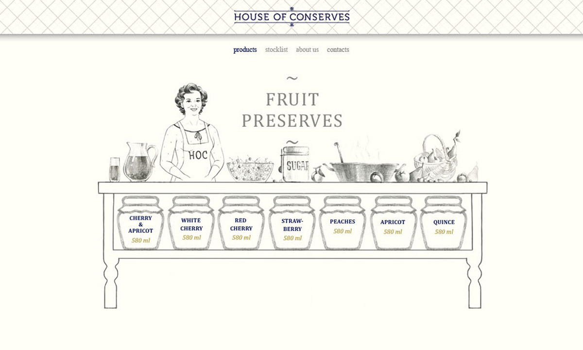 сайт иллюстрация графический фрукты сохраняет house of conserves