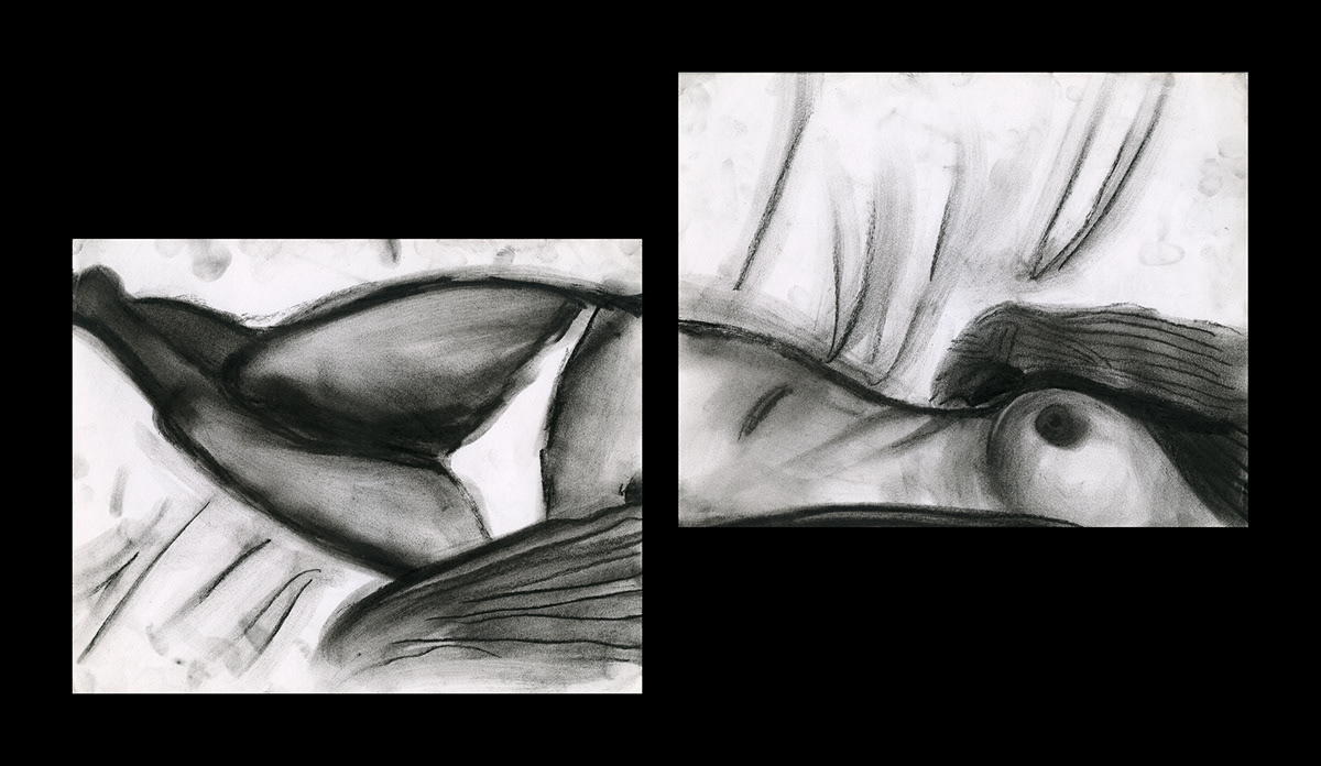 black and white charcoal pencil greyscale portraits Portraiture nudes