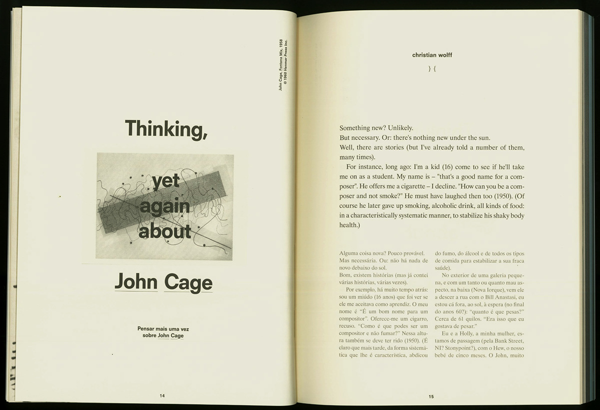 magazine arts Theatre visual arts  literature bilingual John Cage matisse  Performing Arts José Mário Branco Merce Cunningham