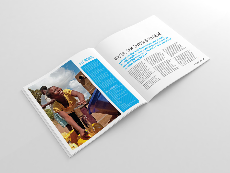 unicef infographics annual report brochure mozambique