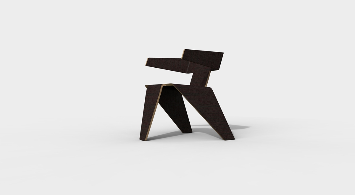 plywood chair armchair